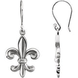 Sterling Silver Fleur-de-lis Earring