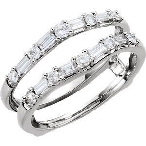 14K White 1/2 CTW Diamond Ring Guard