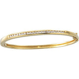 14K Yellow 5-8 CTW Diamond Bangle Bracelet