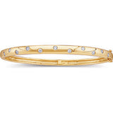 14K White 1-2 CTW Diamond Bangle Bracelet