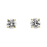 14K Yellow 5mm Cubic Zirconia Earrings