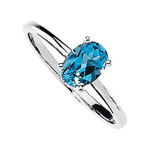 Swiss Blue Topaz Ring