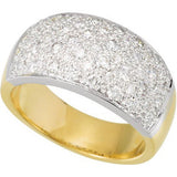 14K Two-Tone 1 CTW Diamond Micro Pave Ring Size 6