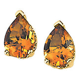 Genuine Citrine Pear Scroll Setting® Earring