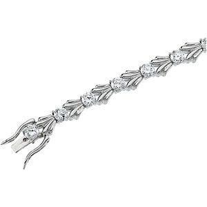 Sterling Silver Cubic Zirconia 7.5" Bracelet