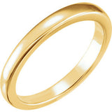 14K Yellow Solstice Solitaire&#174; #4=.25-.33 CT Tapered Bombé Band