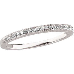 14K White 1-10 CTW Diamond Band