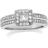 14K White 1-2 CTW Diamond Engagement Ring