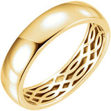 14K Yellow 6mm Lattice Design Band Size 11