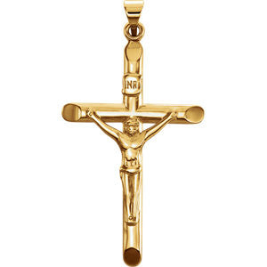 14K Yellow Crucifix Pendant