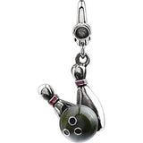 Enamel Bowling Ball & Pins Charm