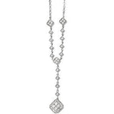 14K White 1-3 CTW Diamond Necklace