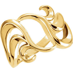 14K Yellow Freeform Ring