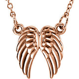 Sterling Silver Angel Wings 16-18" Necklace