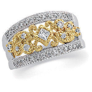 14K Two-Tone 1-2 CTW Diamond Anniversary Band