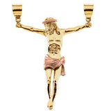 14K Yellow 53x38.5mm Crucifix Pendant