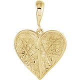 14K Yellow Heart Pendant