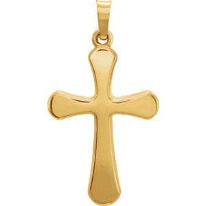 14K Yellow 23x11mm Cross Pendant