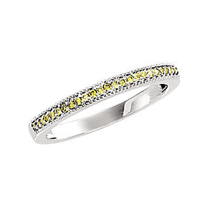 14K Yellow 1-8 CTW Yellow Diamond Anniversary Band