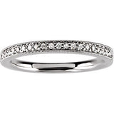 14K White 1-8 CTW Diamond Band