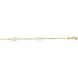 14K Yellow Freshwater Cultured Pearl 7.5" Bracelet