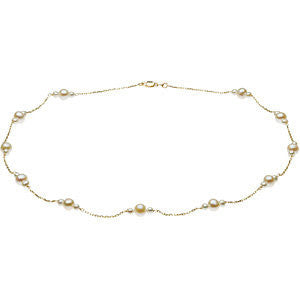 14K Yellow Freshwater Cultured Pearl 7.5" Bracelet