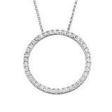 14K Yellow 1 CTW Diamond Circle 18" Necklace