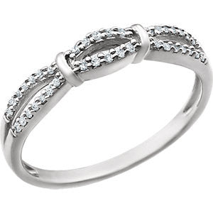 14K White 1-8 CTW Diamond Anniversary Band