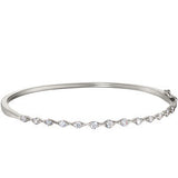 14K White 1 CTW Diamond Bangle Bracelet