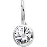 Sterling Silver February Birthstone 11.5x4.5mm Hook Charm-Pendant