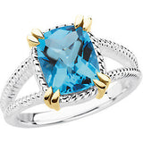 Sterling Silver Swiss Blue Topaz Ring