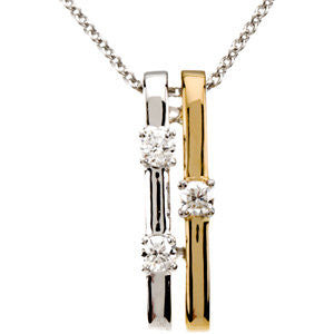 Two-Tone Diamond Necklace