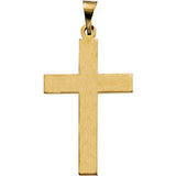 14K White 18x12mm Cross Pendant