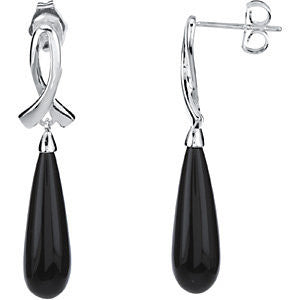 Sterling Silver Onyx Earrings