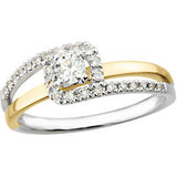 Bypass-Style Engagement Ring or Band