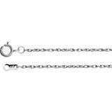 Platinum 1.3mm Rope 16" Chain