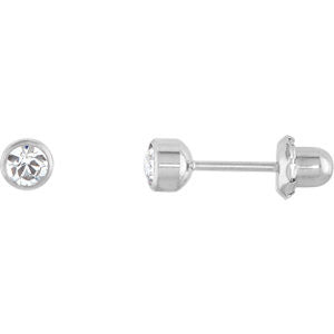 Crystal Inverness Piercing Bezel Earrings