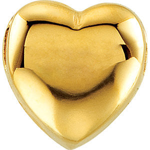 14K Yellow Heart Shaped Slide