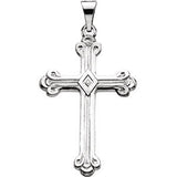 14K Yellow 32x22mm Cross Pendant