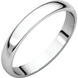 Sterling Silver 5mm Half Round Light Band