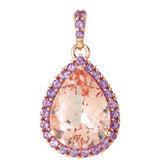 Morganite & Amethyst Pendant