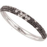 14K White 3-8 CTW Black & White Diamond Ring