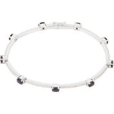 Sapphire & Diamond Line Bracelet