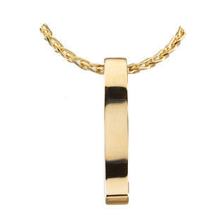 Gold Fashion Pendant on a 18" Diamond Cut Wheat Chain