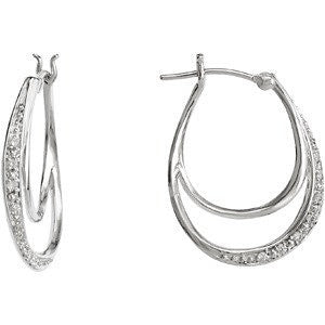 Diamond Hoop Earrings