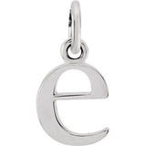 14K White "q" Lowercase Initial 16" Necklace