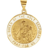 14K Yellow 14.75mm Round Hollow Scapular Medal