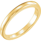 14K Yellow Solstice Solitaire&#174; #4=.25-.33 CT Tapered Bombé Band