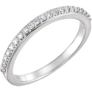 14K White 1-5 CTW Diamond Band