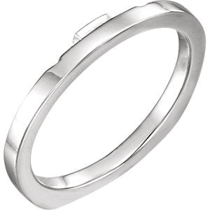 14K White Band